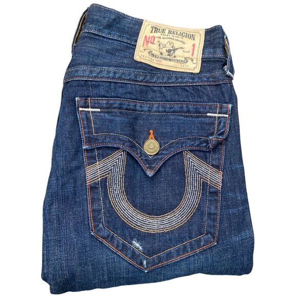Vintage True Religion Jeans Size 31 RICKY Blue - Picture 1 of 9